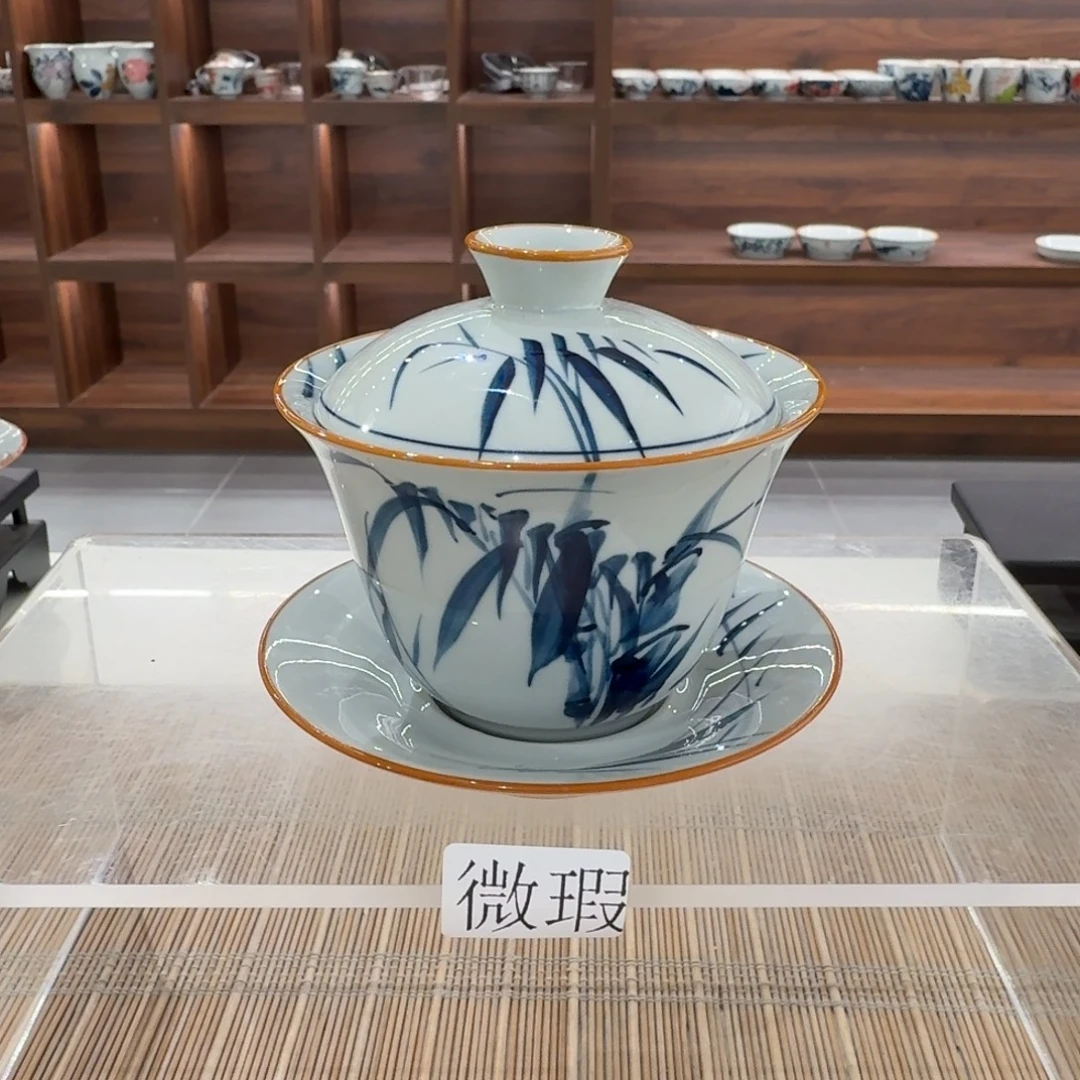 釉下彩纯手绘微瑕