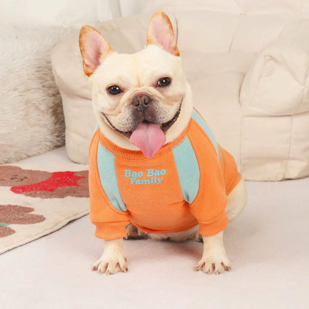 新款巴哥衣服春秋季加绒宠物法斗巴哥胖狗狗衣服春秋潮牌卫衣