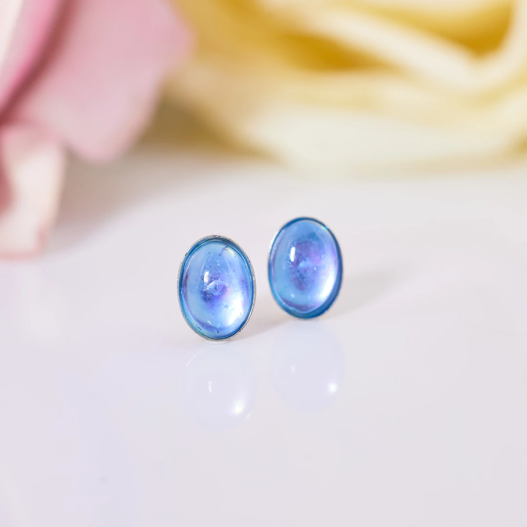 【歪歪】牵缕*海蓝宝耳饰*S925镶嵌E9914