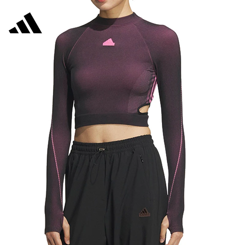 adidas阿迪达斯女子运动休闲长袖T恤 JJ1083