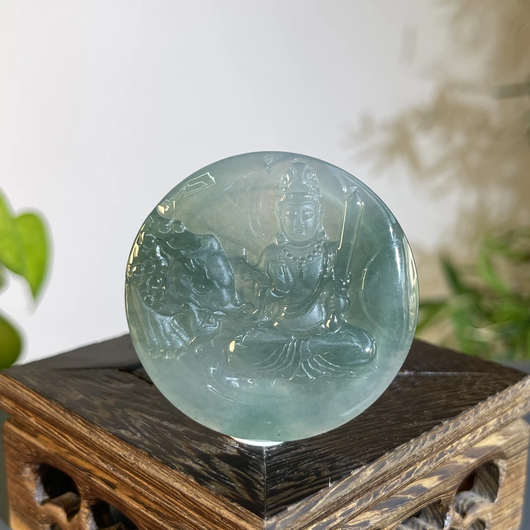 JTW14-120 天然缅甸A货翡翠 文殊