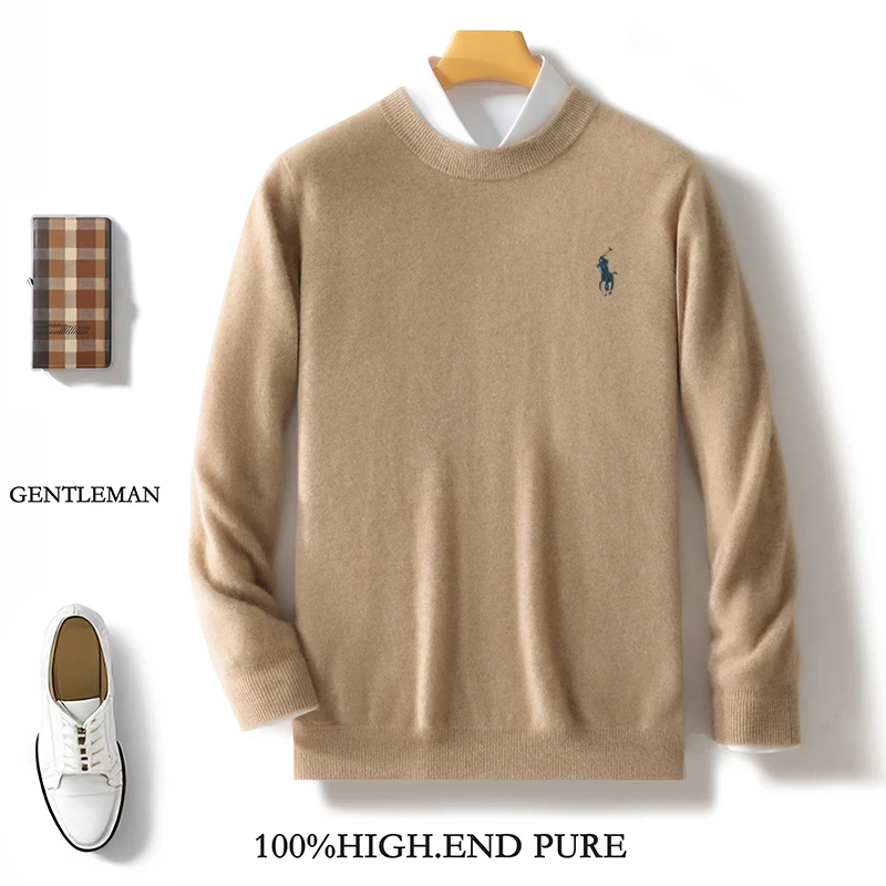 100%羊毛衫气质百搭圆领长袖-送袜子DLW-8091