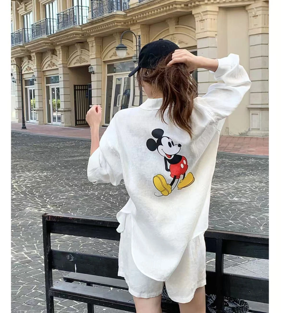 女士时尚韩版夏季百搭印花薄款长袖防晒衬衫087