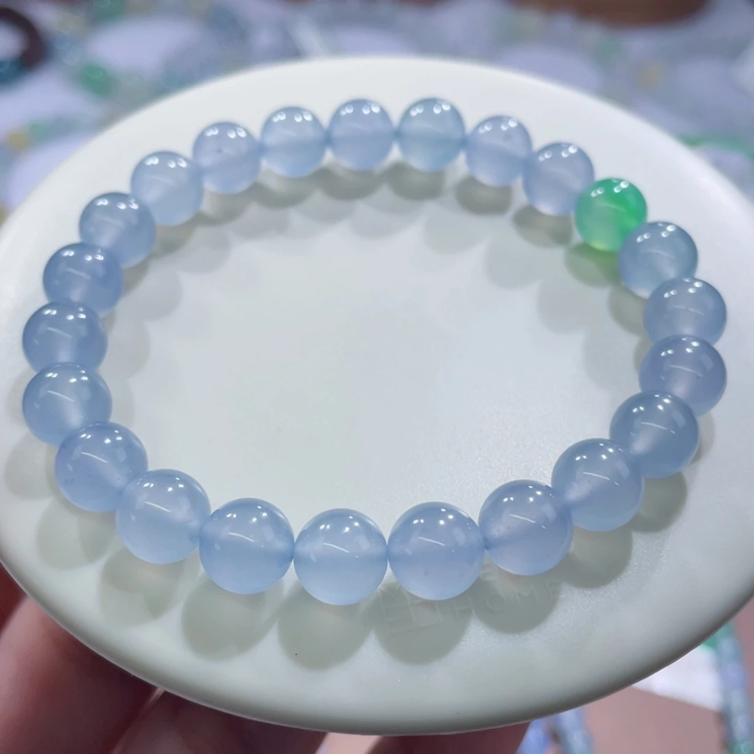 未镶嵌手链翡翠高冰蓝紫卡8