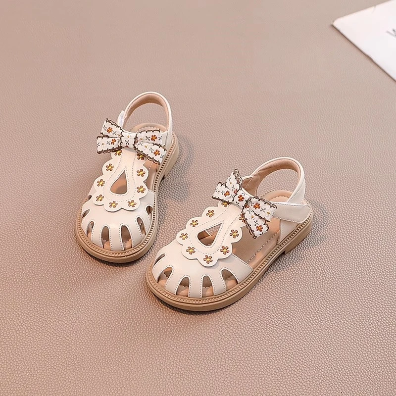 ABC 女童鞋子儿童公主包头凉鞋防滑2025新款夏季宝宝女孩软底洋气