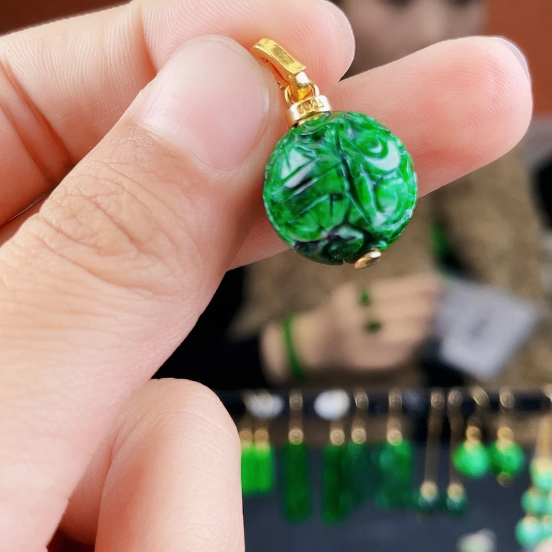 翡翠未镶嵌耳饰饰品