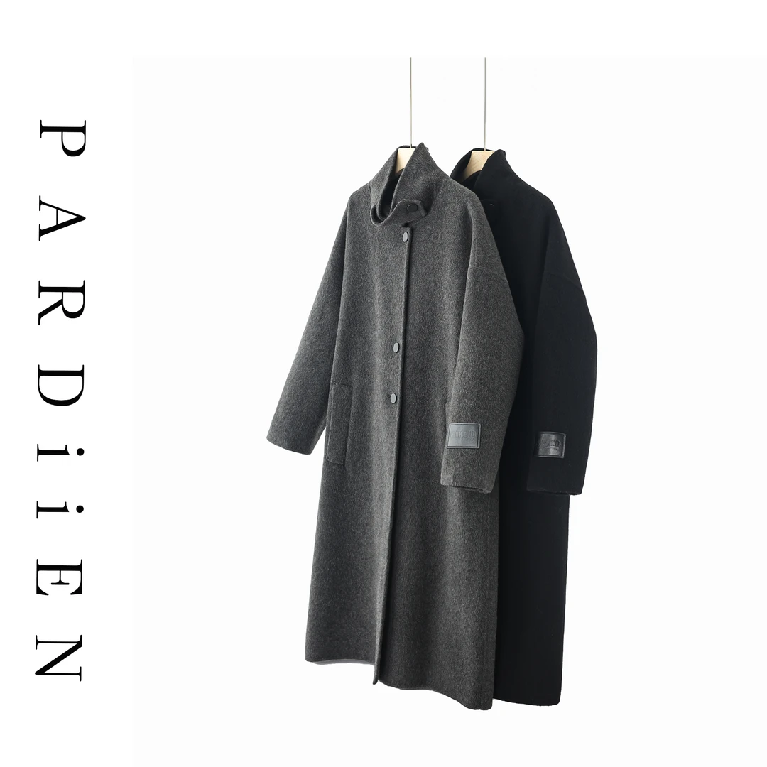 【北总严选】帕迪恩领扣长款袖标立领大衣88190
