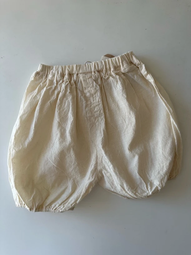 哈米泡芙夏款棉麻短裤H124350 下单no退no换