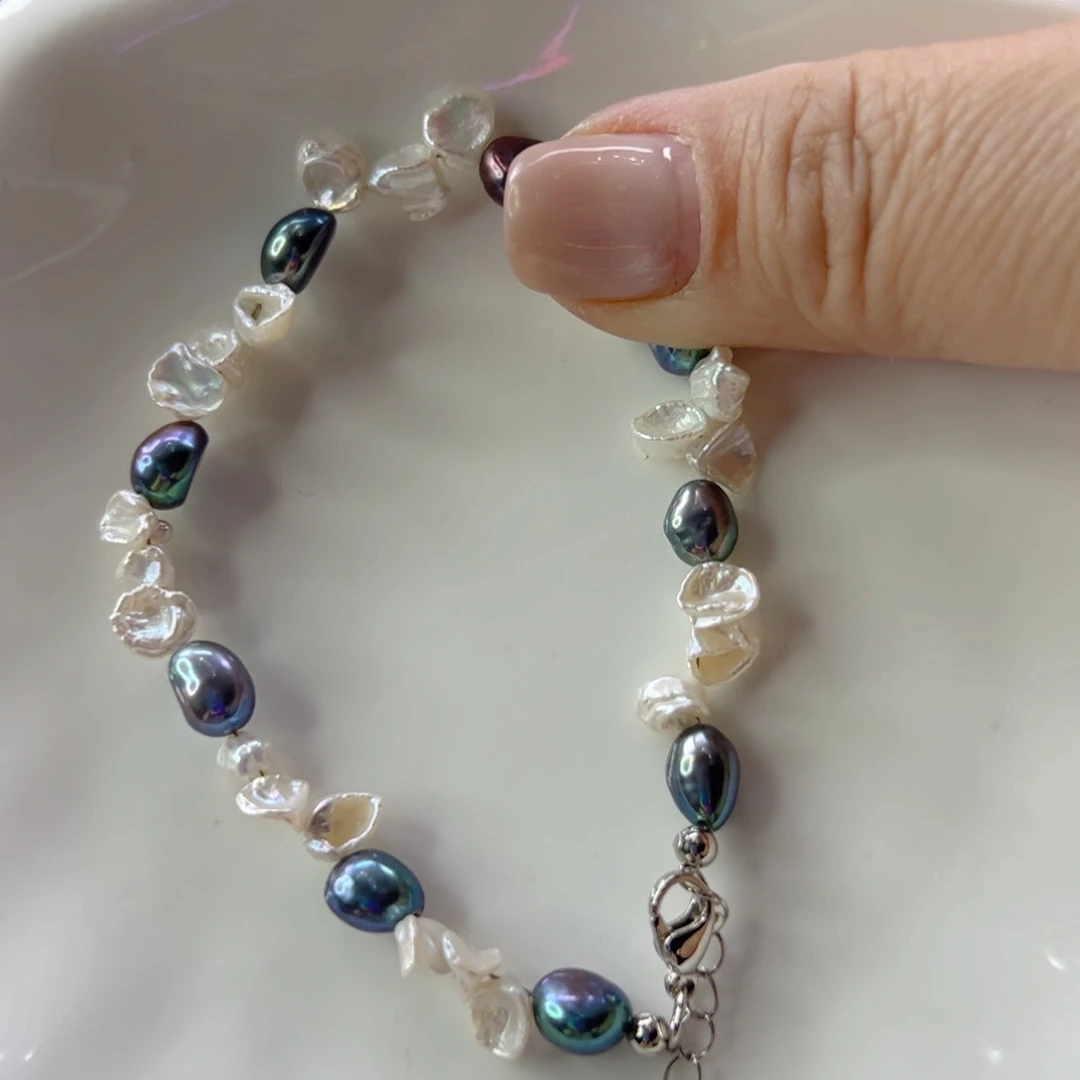 淡水珍珠手链合金752