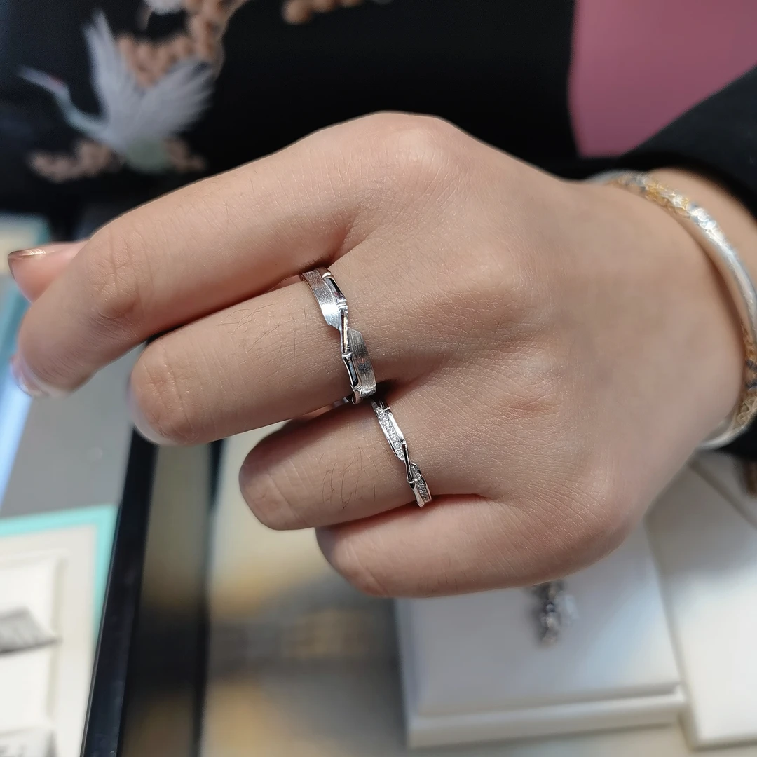 925银戒指 S925银对戒指⑨时尚精致搭配戒指