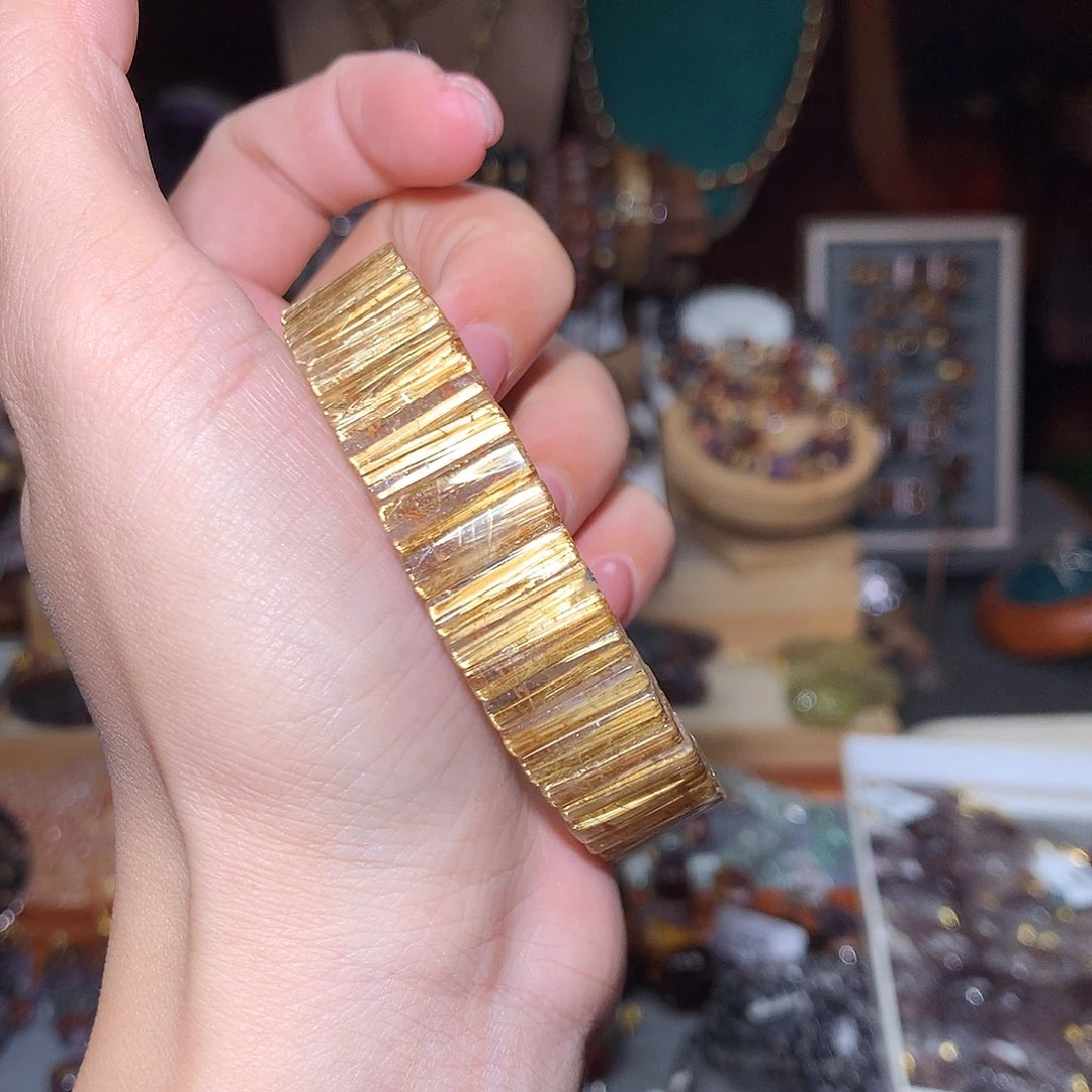 发晶珠宝半成品未镶嵌钛板晶