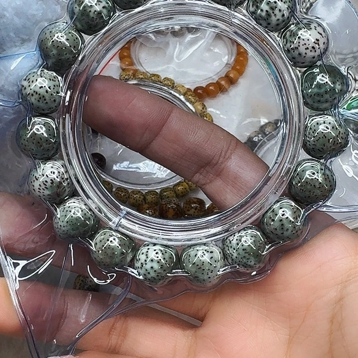 星月菩提手串369尽头卡姿兰绿包白星月菩提12圆单圈