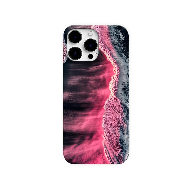 粉色潮汐手机壳适用苹果15promax小众16e小米14pro华为mate70一加