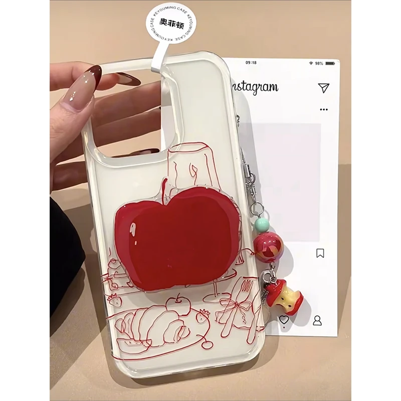 奥菲顿涂鸦餐桌苹果支架适用iPhone16/15手机壳华为vivo小米oppo