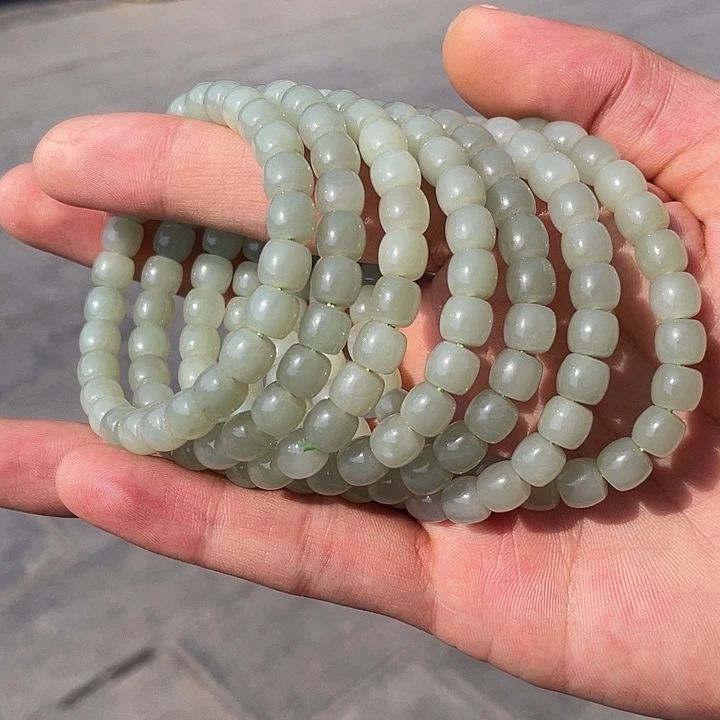 和田玉手镯未镶嵌和田玉直切手串卡8多样性发货拍一发一