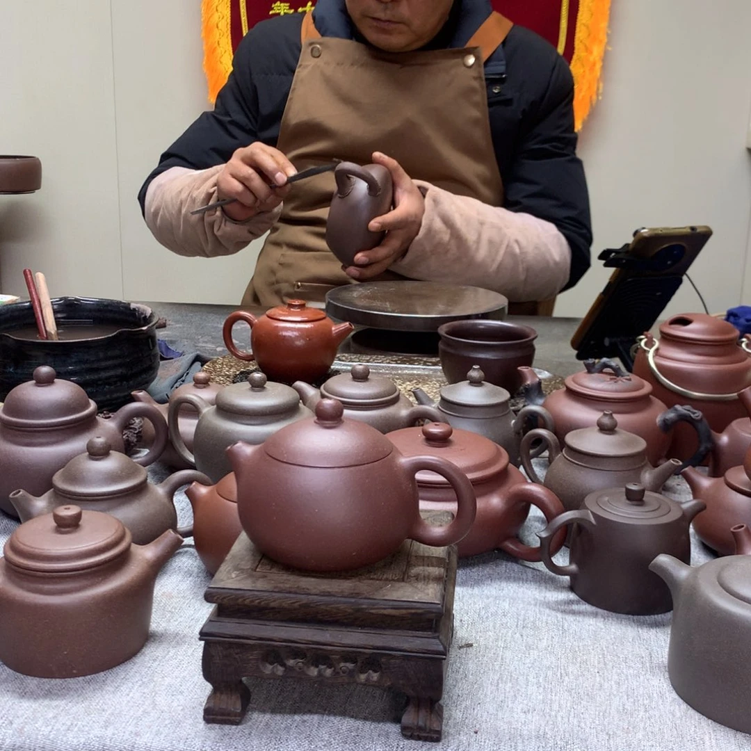 紫泥茶壶西施200c半手工