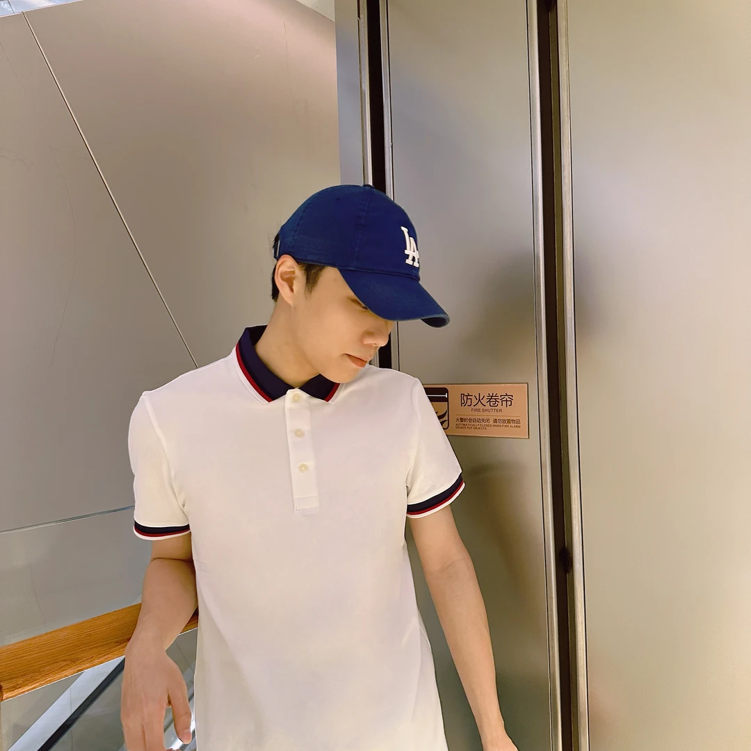 63-51男士夏季拼接翻领商务休闲短袖POLO衫