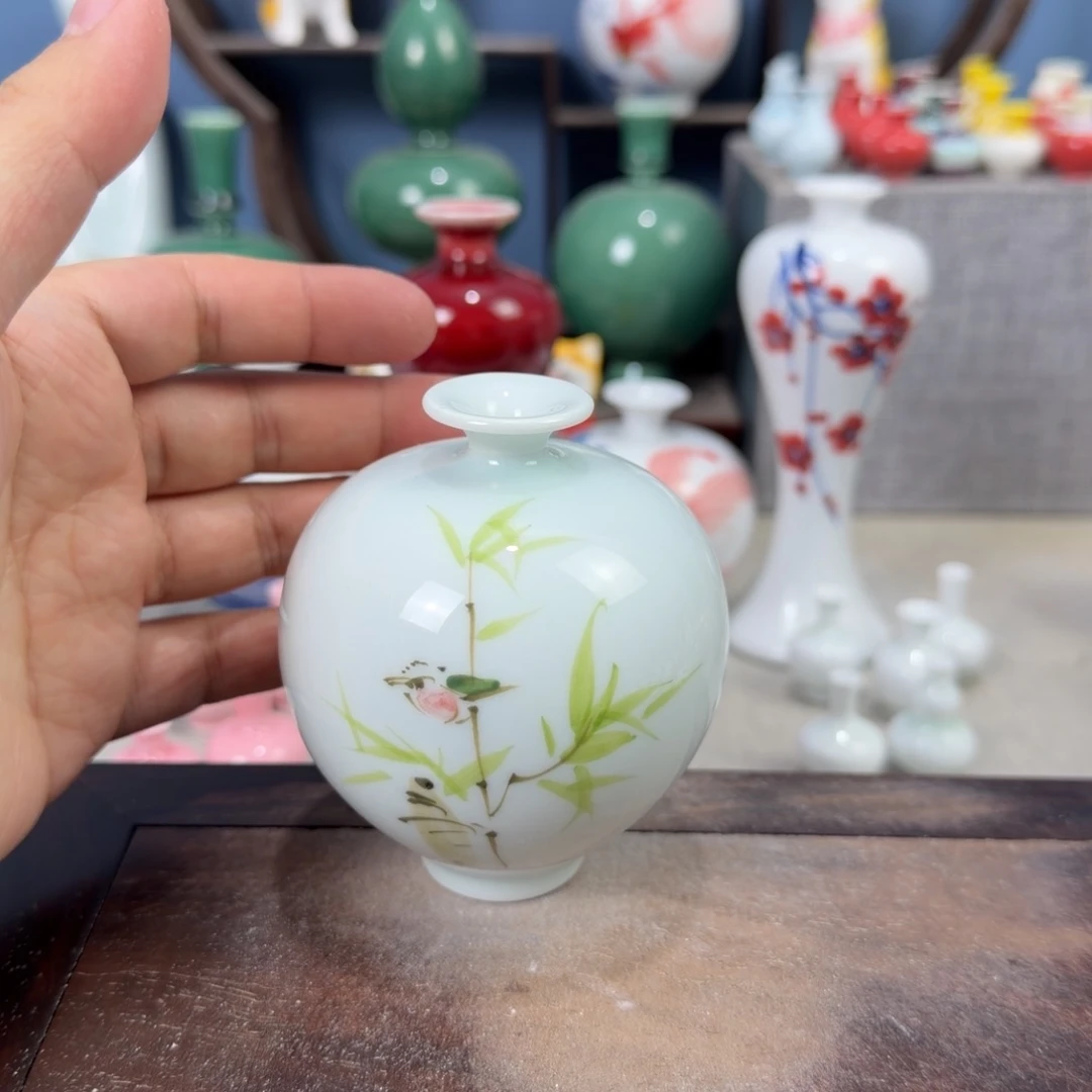 陶瓷手工小花器摆件