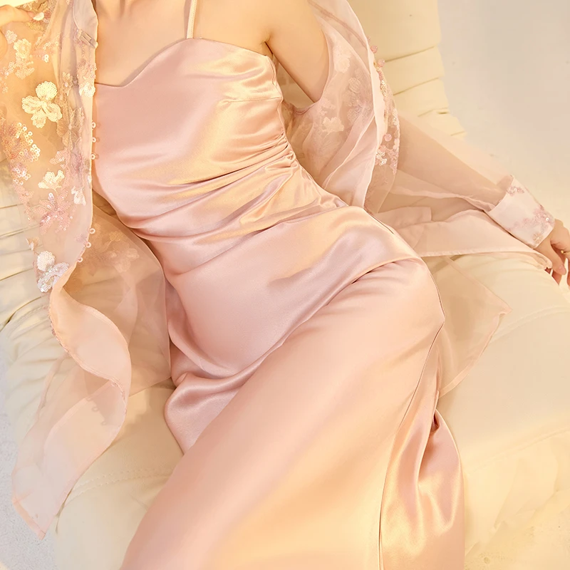 夏季富家千金法式纯欲新款名媛高级感醋酸性感时尚连衣裙  LZ824B