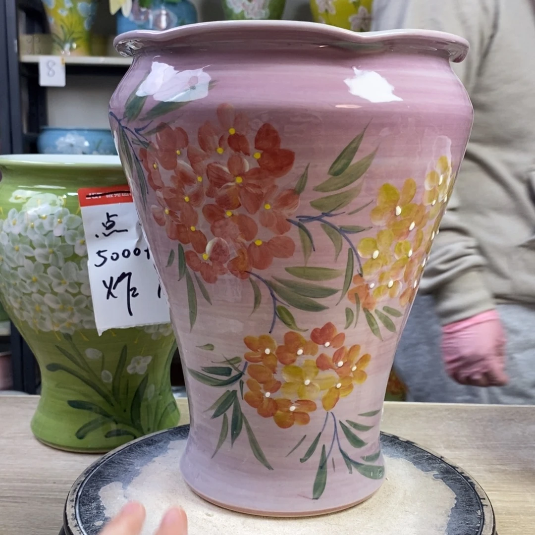 景德镇手工手绘陶瓷花盆