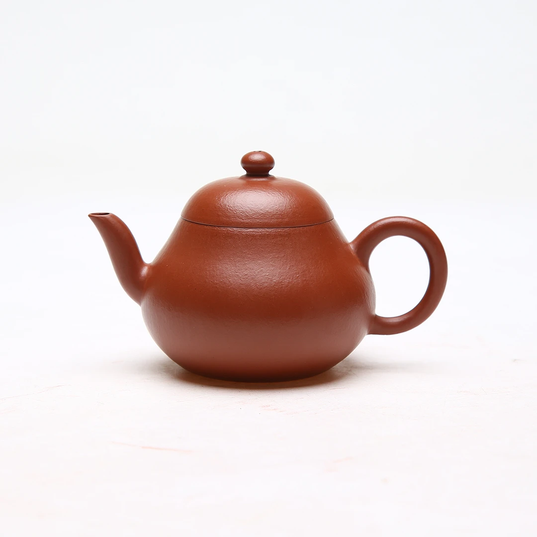 奕晓轩紫砂「聖和款梨型壶120CC」宜兴紫砂壶小煤窑朱泥全手工制作