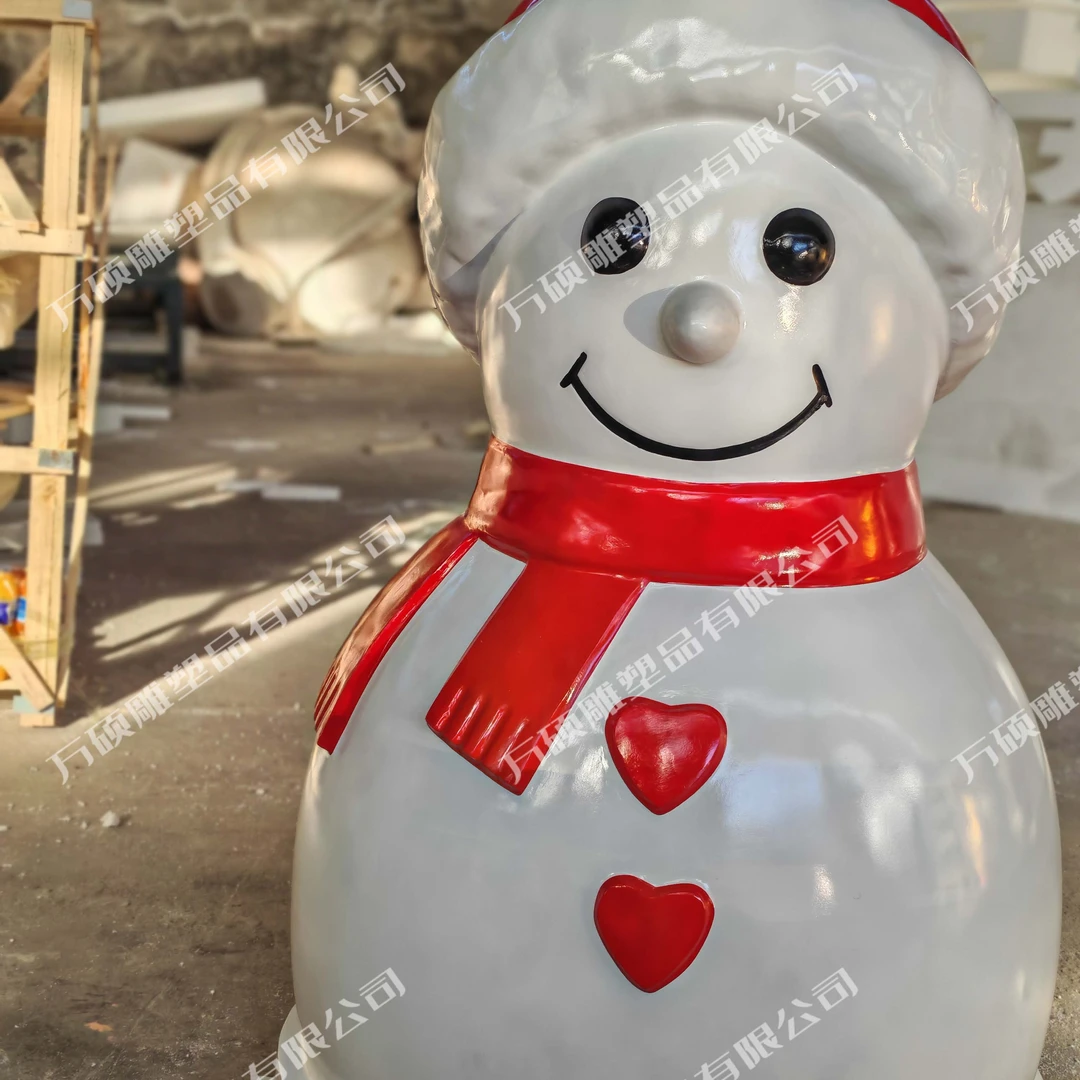 硬化泡沫雪人落地商场大摆件装饰品道具雪人创意陈列摆件场景布置