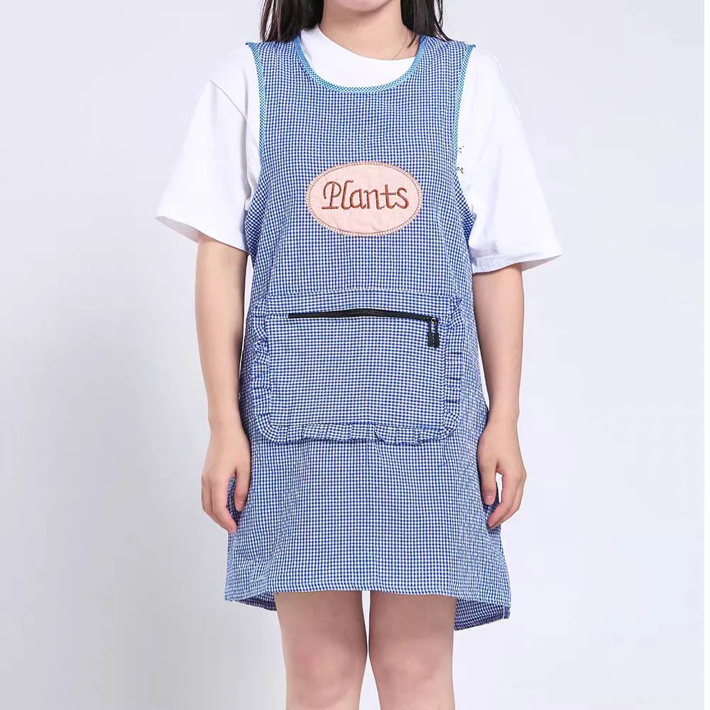 新款全棉字母坎肩棉围裙女厨房围裙四款透气上班工作服背带围腰