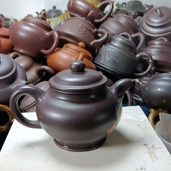茶壶紫砂宜兴原矿茄皮泥柴烧手工300cc紫砂壶