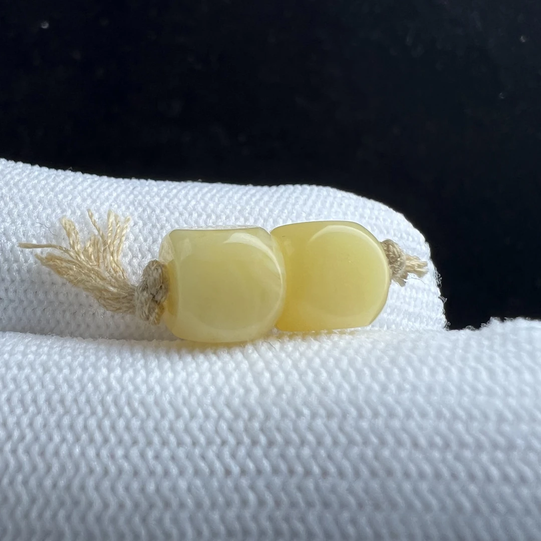 B1656瑕疵特价 天然蜜蜡腰珠7.6mm 支持鉴定 假一罚四