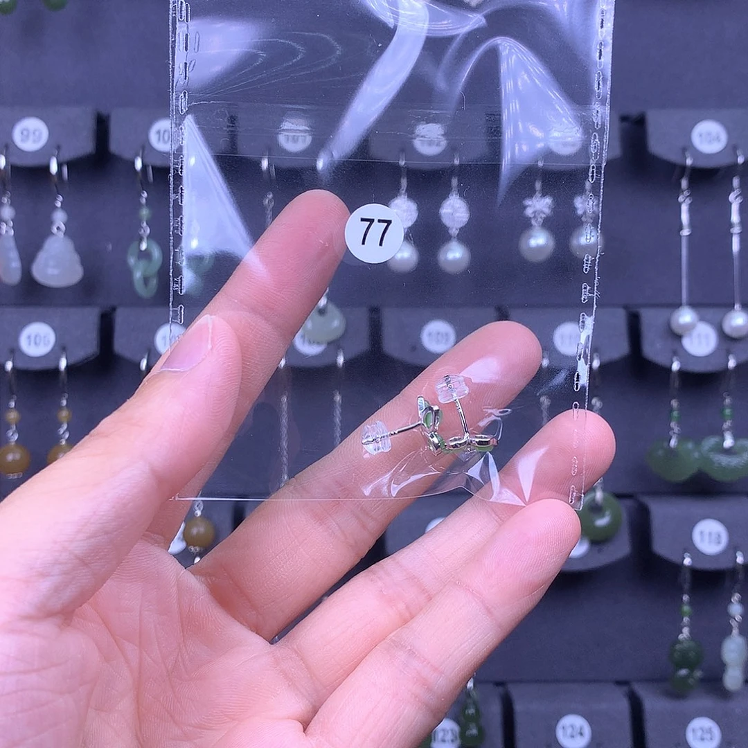 和田玉银S925镶嵌耳饰这****?