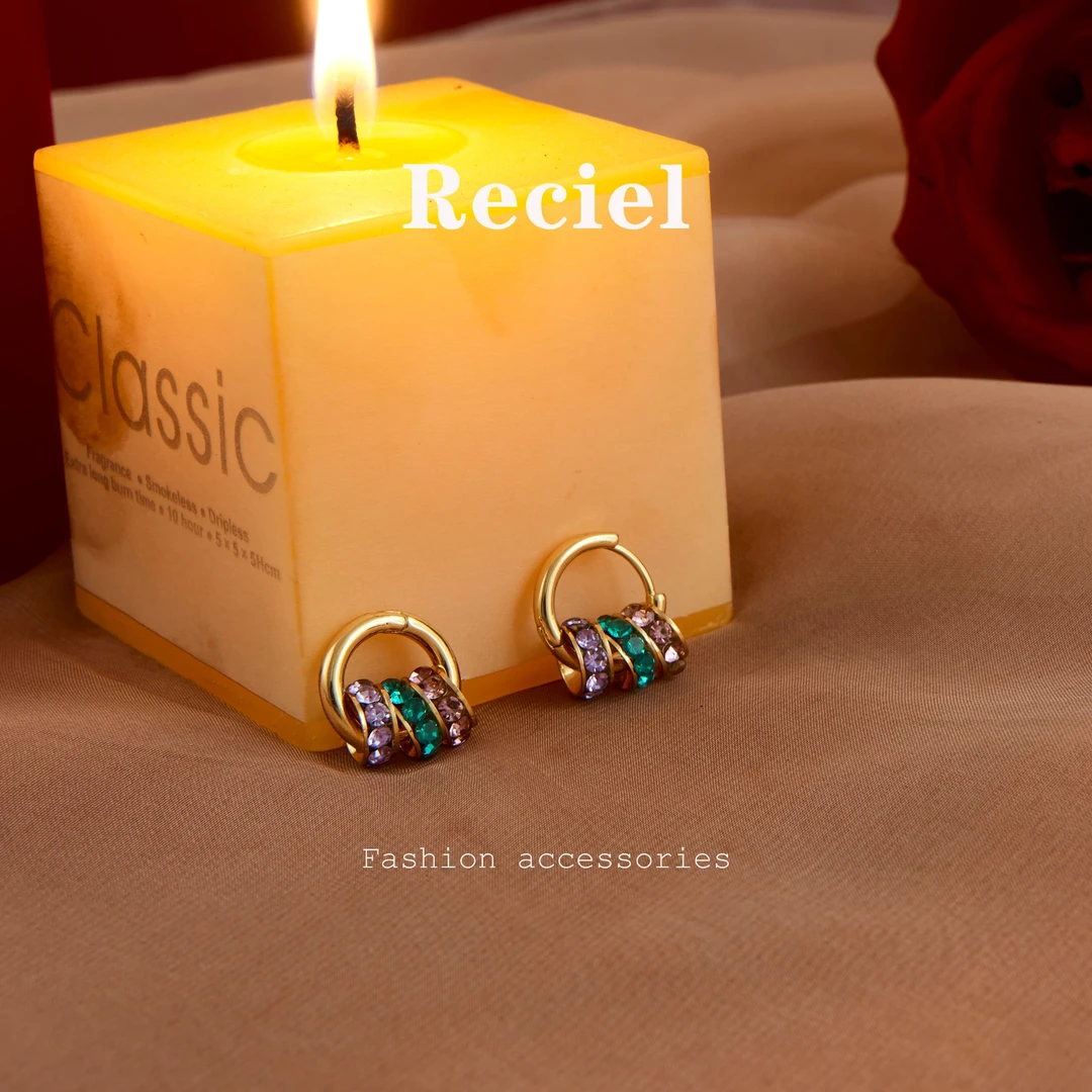 黄铜珐琅耳饰 【兰亭】R-1043珐琅珍珠耳环电镀K金工艺小香风耳环