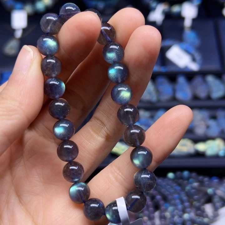 拉长石手串未镶嵌8.5左右