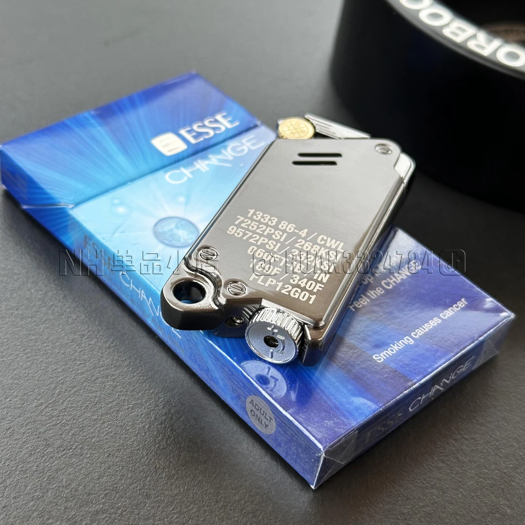 NBHD金属火石打火机可充气超薄创意打火机国潮防风直冲复古打火机