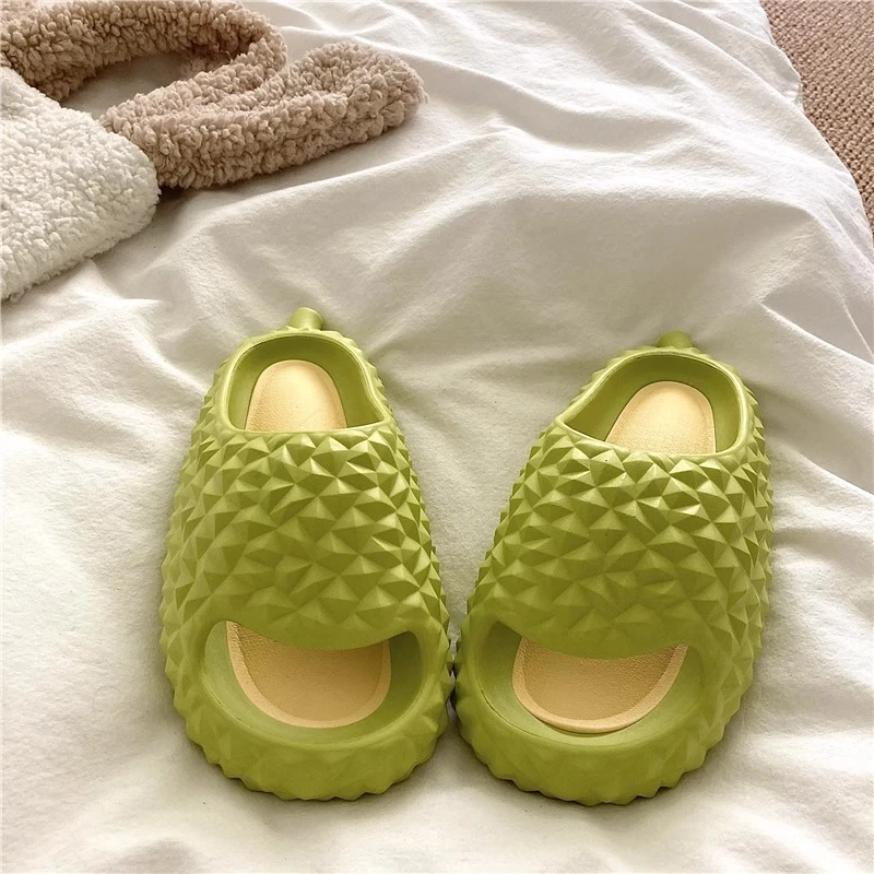 厚底增高沙滩鞋女士夏季新款水果榴莲软底拖鞋外穿休闲时尚凉拖男