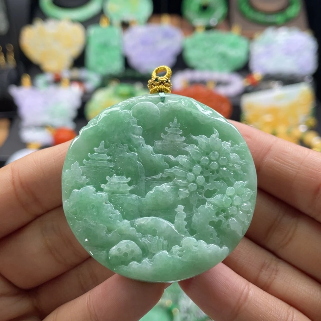 翡翠未镶嵌颈饰代编织