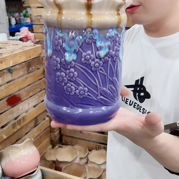 有孔,满10元发货多肉陶瓷花盆