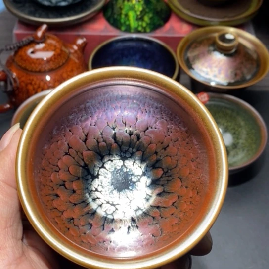 海***漂茶盏建盏主人杯茶壶盖碗品茗杯029