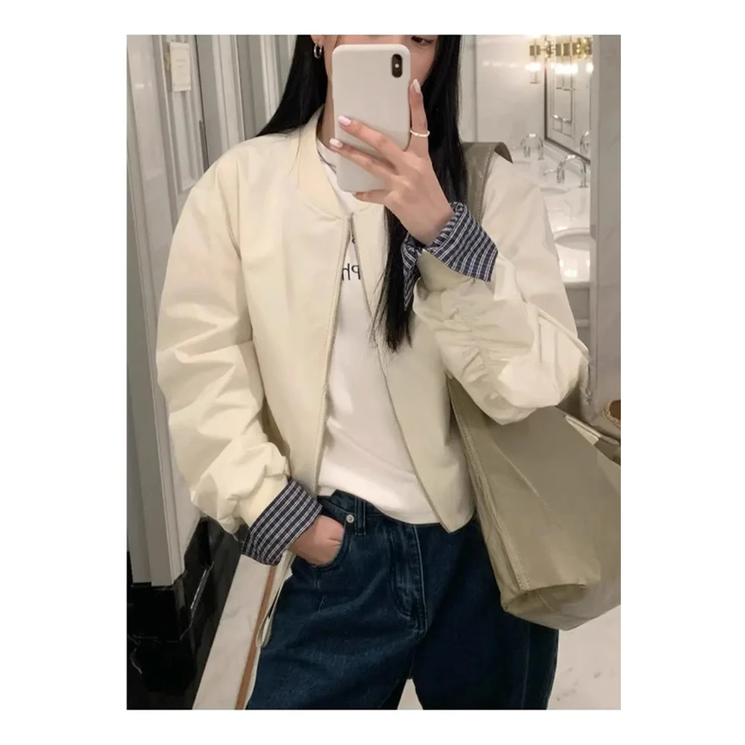 棒球服外套女2025秋季新款洋气时尚百搭拼接设计短外套女夹克上衣
