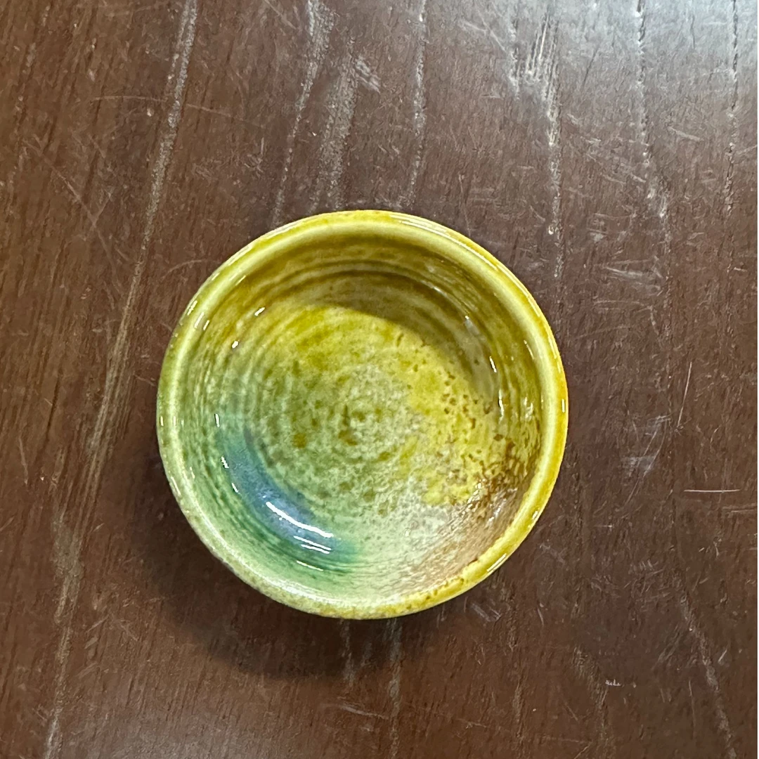 进口绿褐色小付小碟