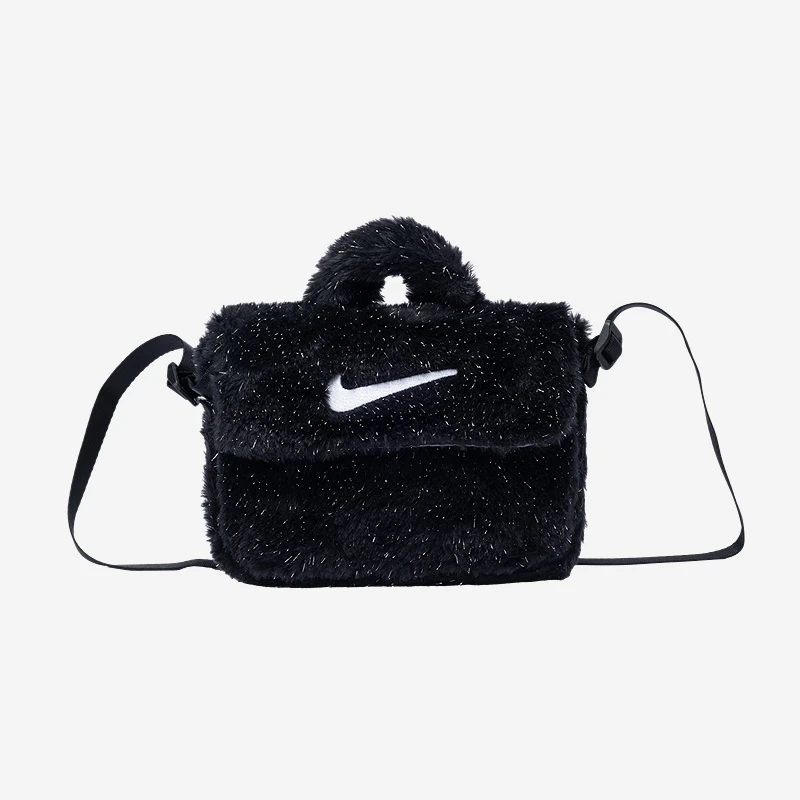 Nike耐克学生男女潮流时尚毛绒单肩包FZ1329