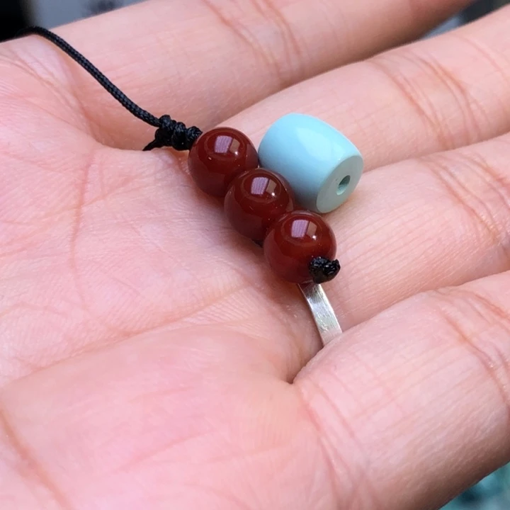 风***子南红玛瑙未镶嵌颈饰