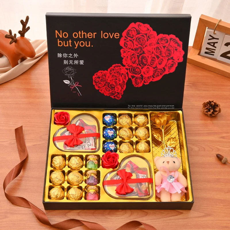 38三八女神节巧克力礼盒装送女友老婆妈妈女生浪漫表白生日礼品