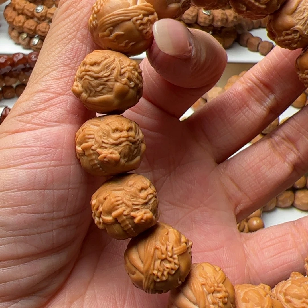 猴头核桃手串钟馗微瑕16