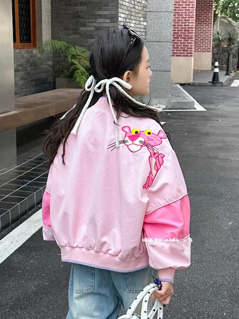 【实体品质】232女童春秋网红刺绣棒球服~