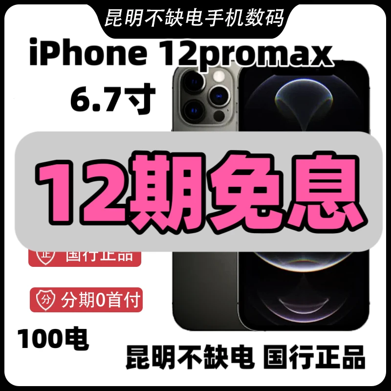 99新 Apple/苹果 iphone12ProMax国行5G双卡双待二手优品三网分期