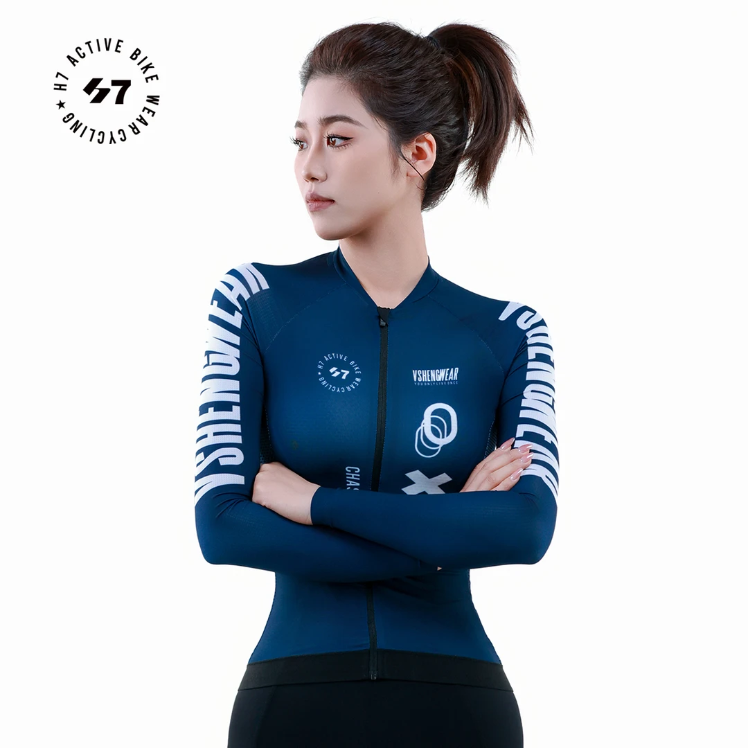H7「25款新品-迅驰女款男士」长袖专业高端骑行服速干透气轻薄