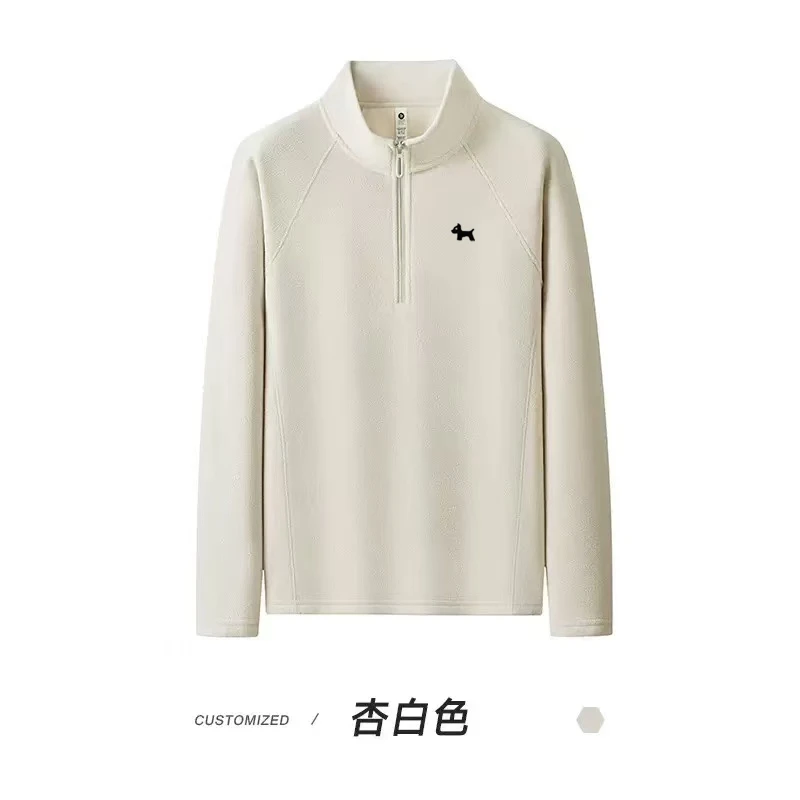 秋冬新品半拉链休闲亲肤保暖高弹打底衫Hf2-刺绣款