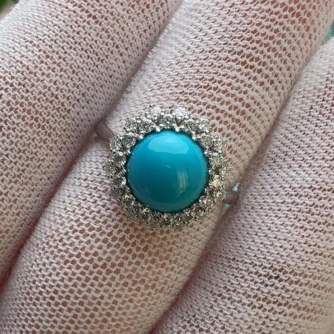 绿松石珠宝奇石银S925镶嵌A****g