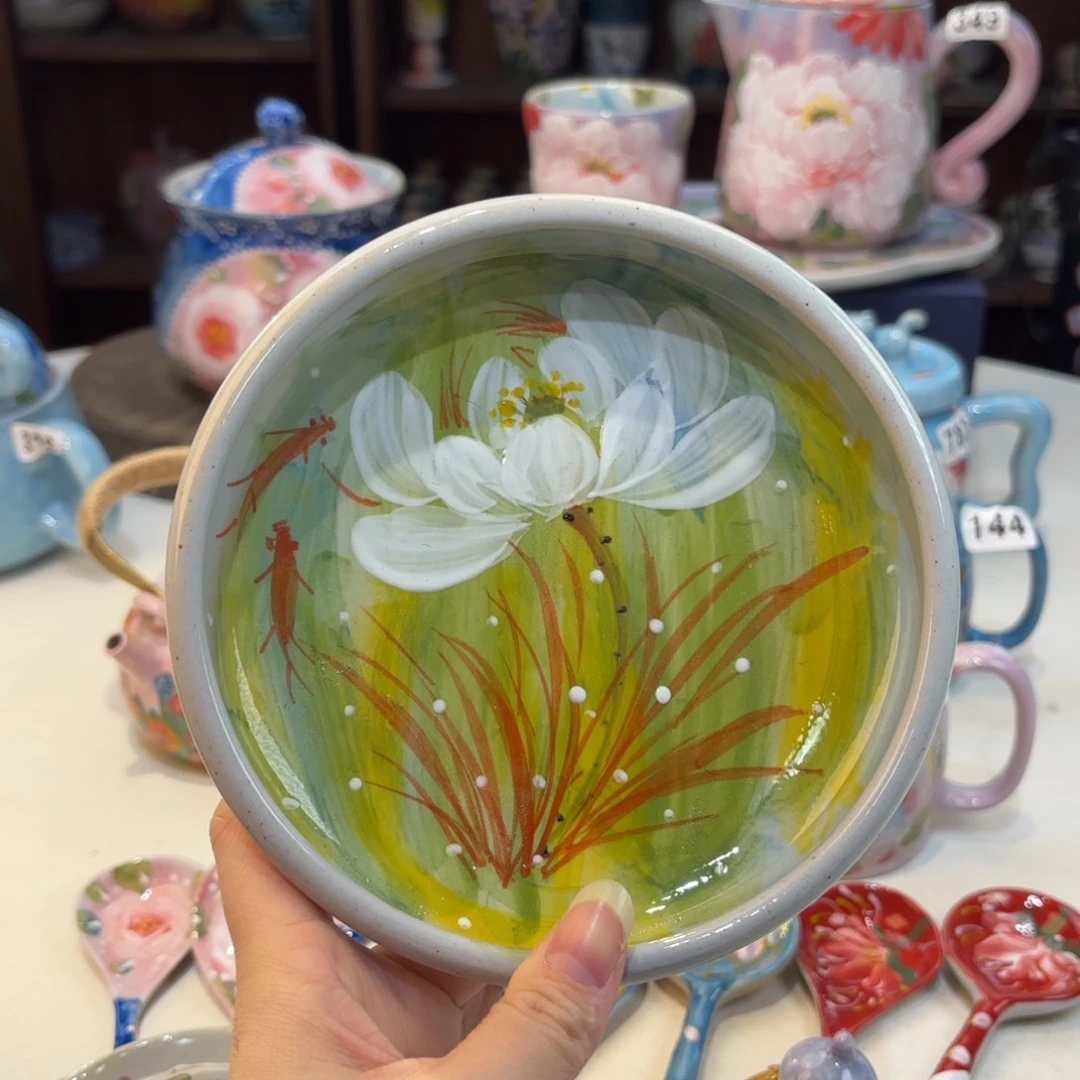 景德镇手绘高温釉下彩陶瓷茶具