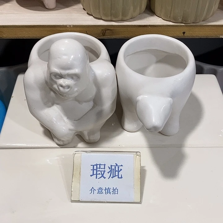 紫砂花盆多肉植物盆瑕疵有孔